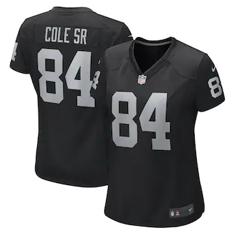 womens nike keelan cole black las vegas raiders game player